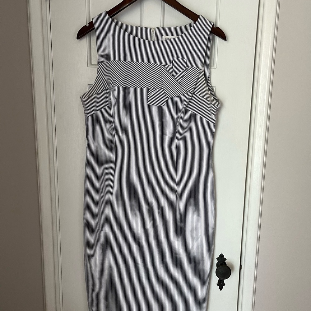 Calvin Klein striped knot dress